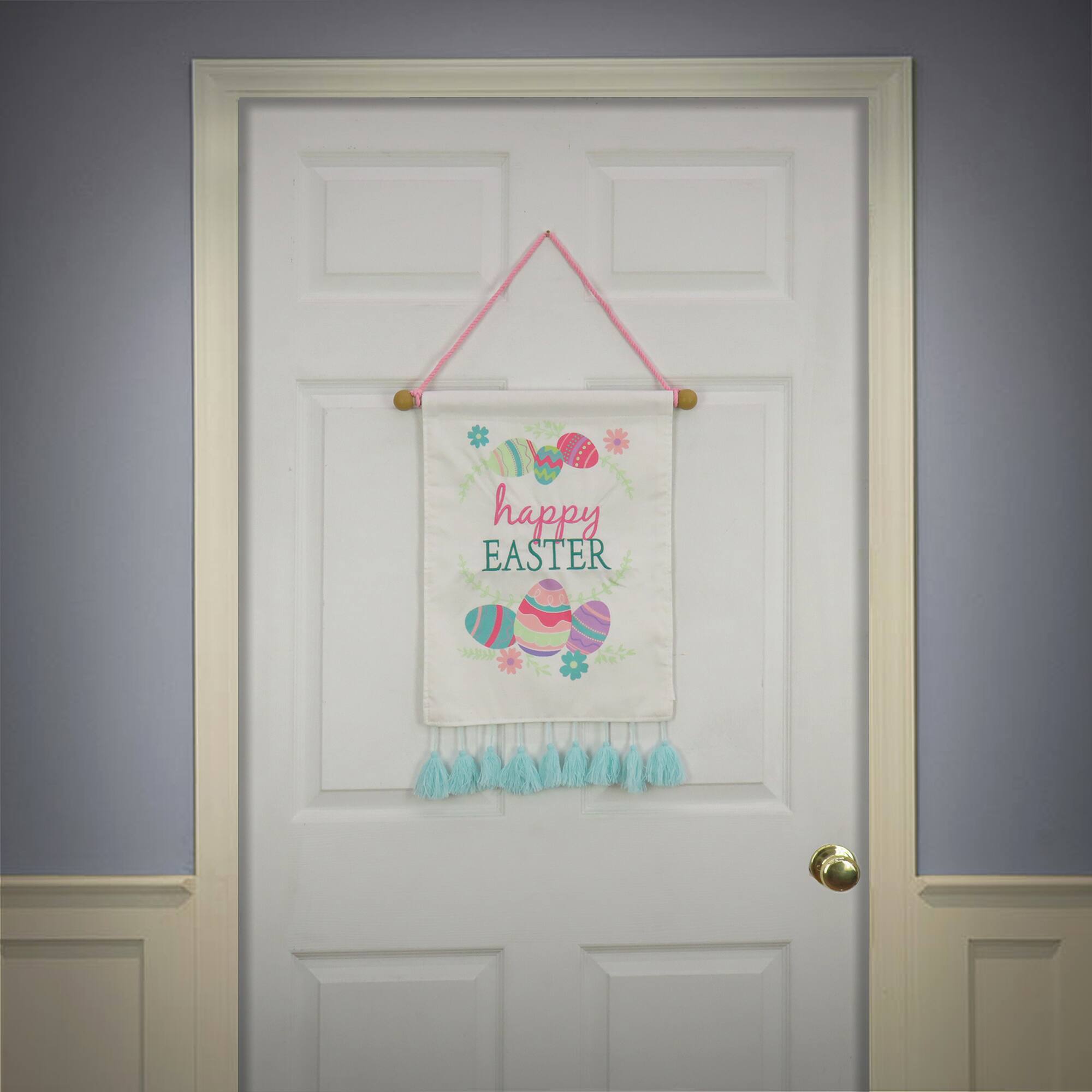 19'' Happy Easter with Eggs Banner